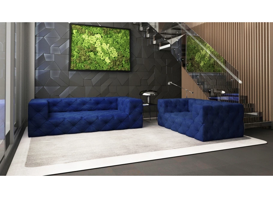 Sofa trzyosobowa pikowana premium Chesterfield BENTLEY