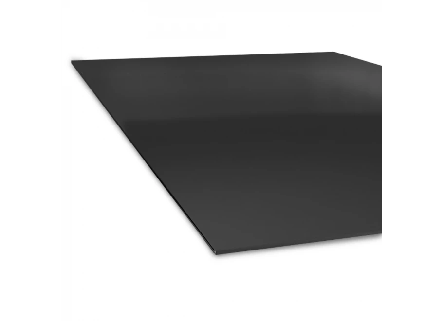 Stół elegance glamour srebrny z czarnym szkłem 160x90
