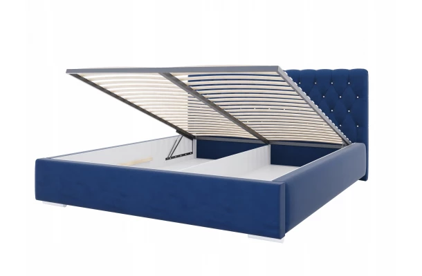 Łóżko pikowane glamour Swarovski MALLORCA - sypialnia