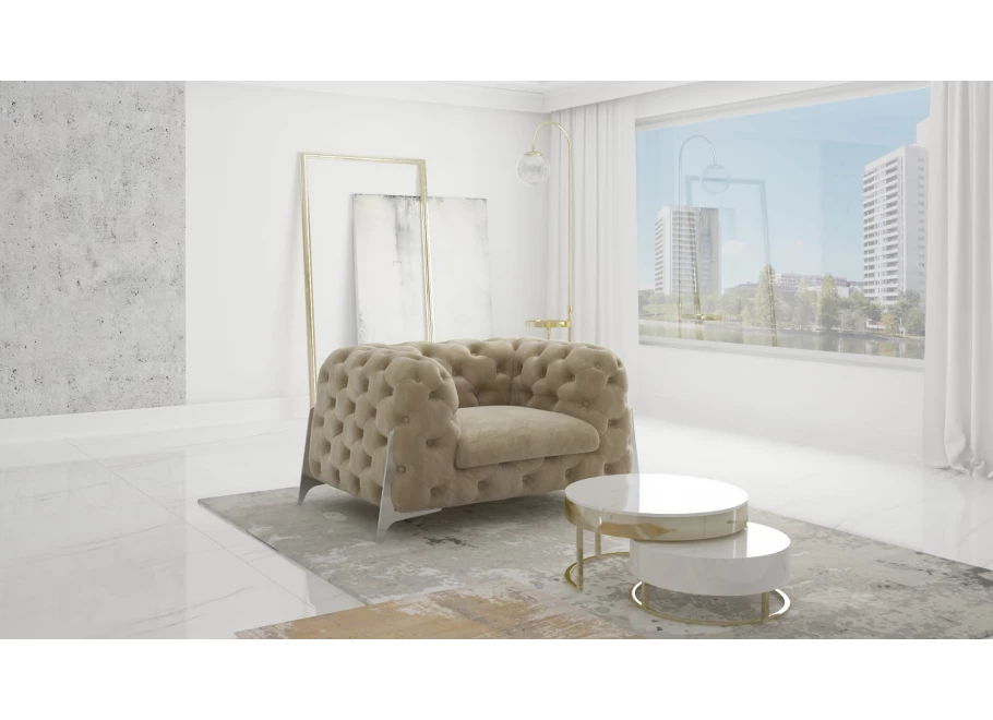 Fotel pikowany KALIFORNIA chesterfield