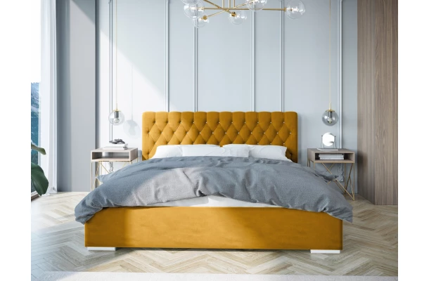 Łóżko pikowane glamour Swarovski MALLORCA - stylowe
