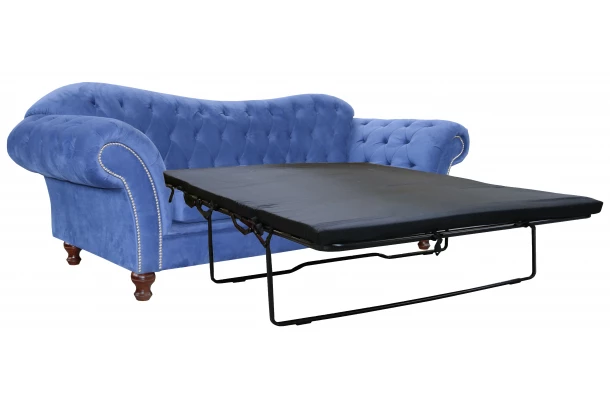 Sofa trzyosobowa z funkcją spania pikowana Chesterfield PARIS - trzyosobowe