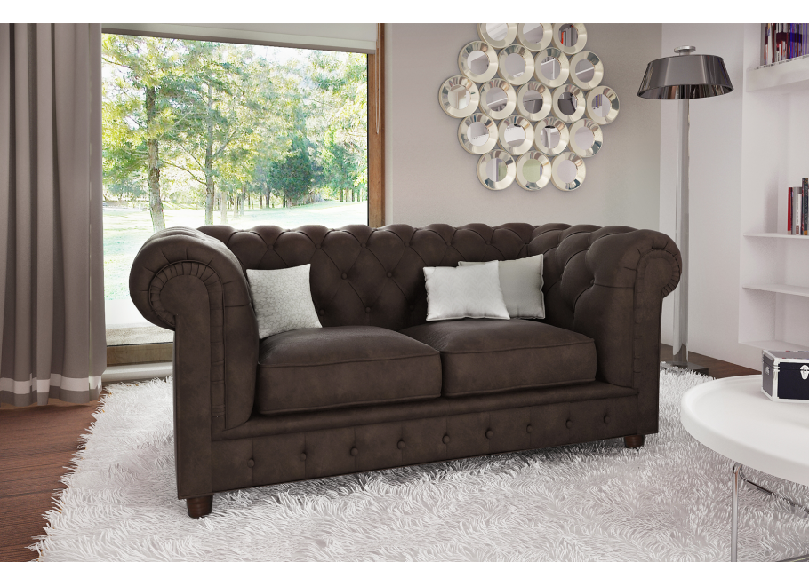 Sofa dwuosobowa pikowana Chesterfield SOLARIS 2 10