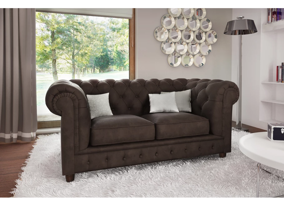 Sofa dwuosobowa pikowana Chesterfield SOLARIS 2 Sofa dwuosobowa pikowana Chesterfield SOLARIS 2