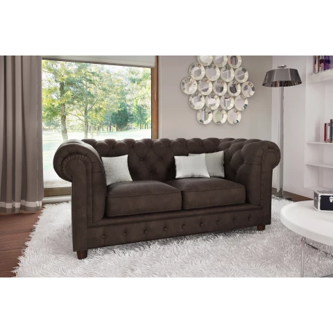 Sofa dwuosobowa pikowana Chesterfield SOLARIS 2