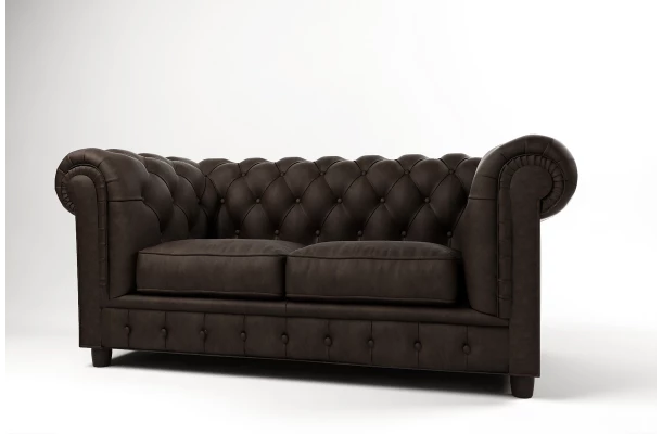 Sofa dwuosobowa pikowana Chesterfield SOLARIS 2 - wypoczynkowe Sofa dwuosobowa pikowana Chesterfield SOLARIS 2 - wypoczynkowe
