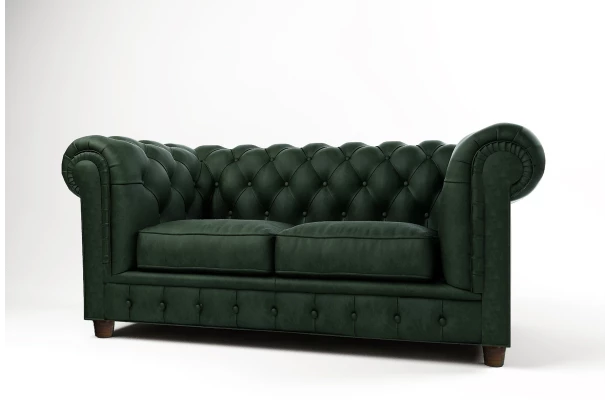 Sofa dwuosobowa pikowana Chesterfield SOLARIS 2 - stylowe Sofa dwuosobowa pikowana Chesterfield SOLARIS 2 - stylowe