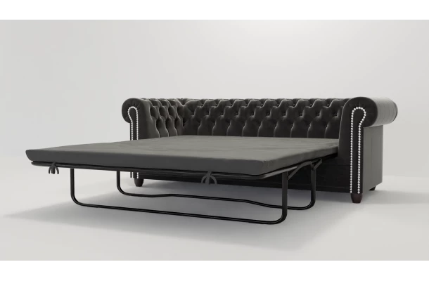 Sofa trzyosobowa z funkcją spania pikowana Chesterfield FELIX 3 - design i funkcjonalnosc w parze Sofa trzyosobowa z funkcją spania pikowana Chesterfield FELIX 3 - design i funkcjonalnosc w parze