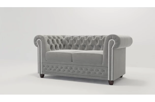 Sofa dwuosobowa z funkcją spania pikowana Chesterfield FELIX 2 - design i funkcjonalnosc w parze