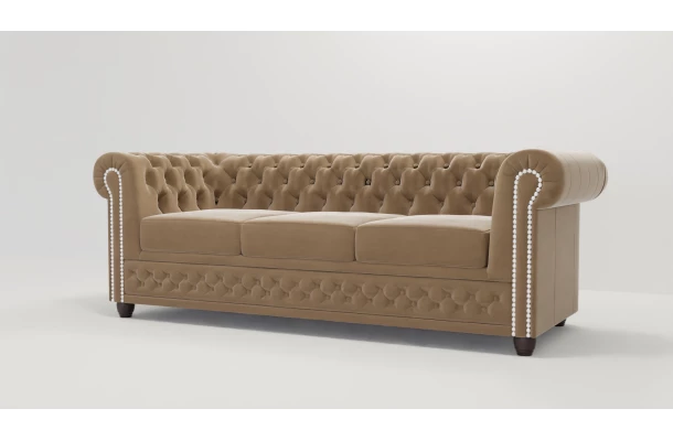 Sofa trzyosobowa pikowana Chesterfield FELIX 3 - design i funkcjonalnosc w parze