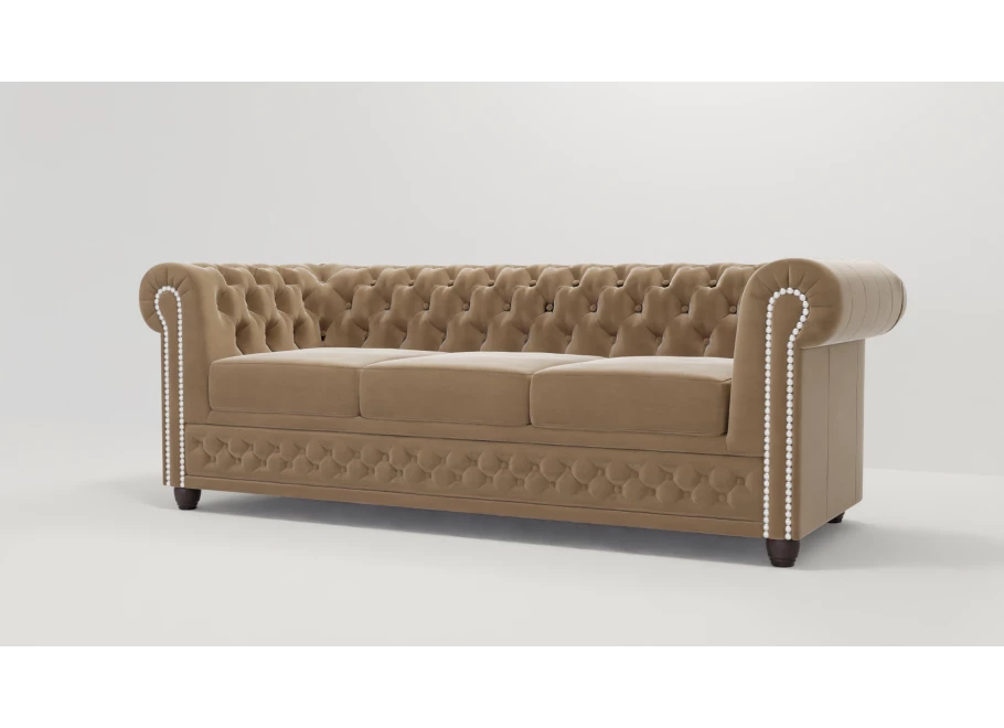 Sofa trzyosobowa pikowana Chesterfield FELIX 3