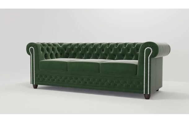Sofa trzyosobowa pikowana Chesterfield FELIX 3 - design i funkcjonalnosc w parze