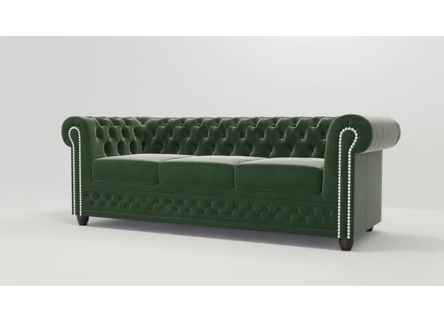Sofa trzyosobowa pikowana Chesterfield FELIX 3