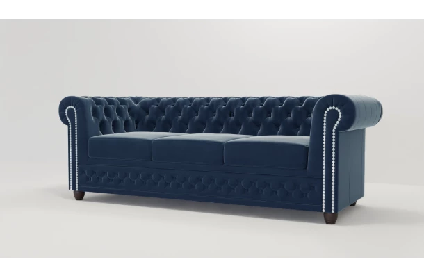 Sofa trzyosobowa pikowana Chesterfield FELIX 3 - design i funkcjonalnosc w parze