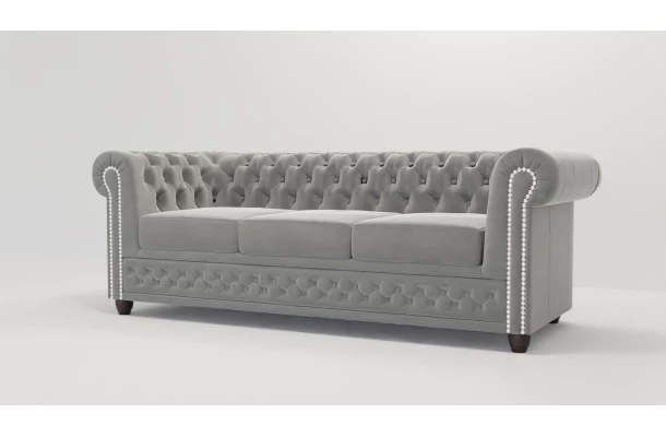 Sofa trzyosobowa pikowana Chesterfield FELIX 3 - design i funkcjonalnosc w parze