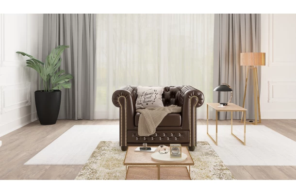 Fotel pikowany FELIX chesterfield - design i funkcjonalnosc w parze