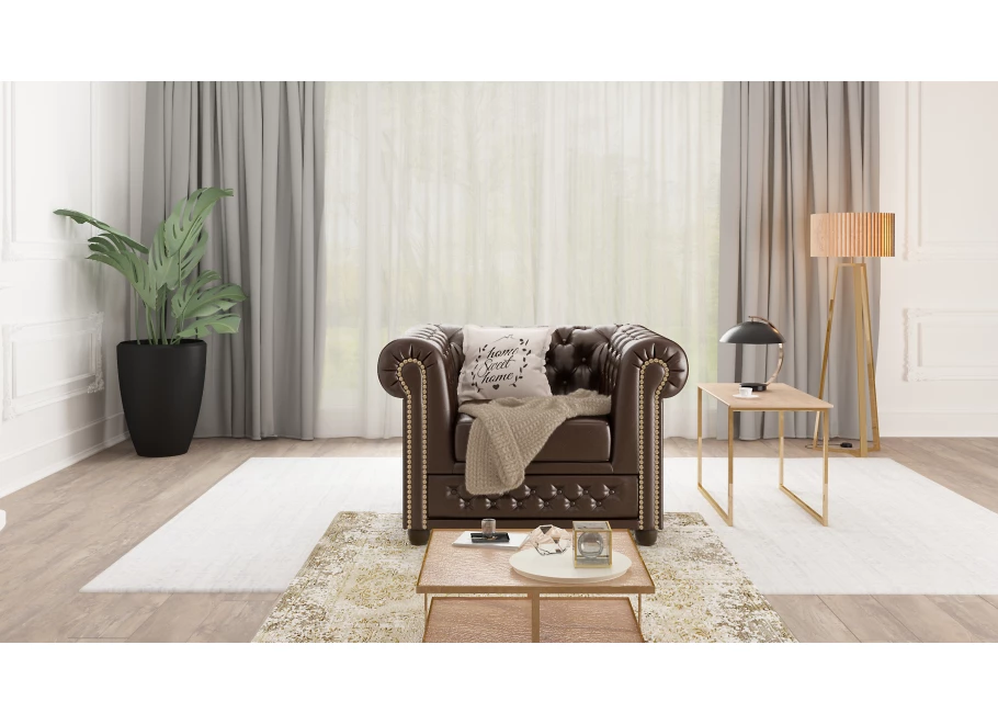 Fotel pikowany FELIX chesterfield