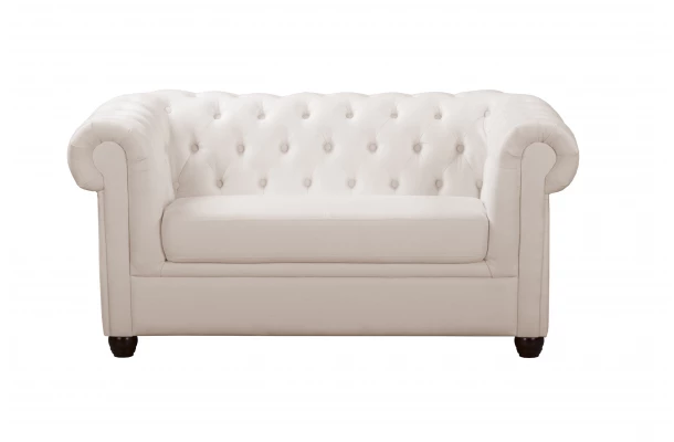 Sofa dwuosobowa z funkcją spania pikowana Chesterfield SYDNEY - wygodne