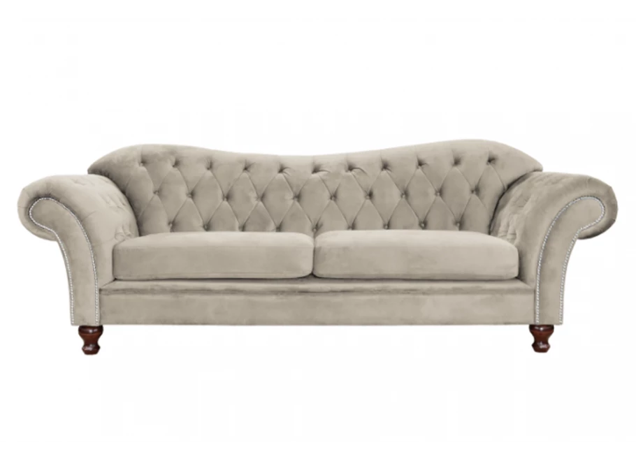 Sofa trzyosobowa pikowana Chesterfield PARIS
