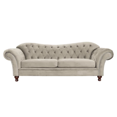 Sofa trzyosobowa pikowana Chesterfield PARIS