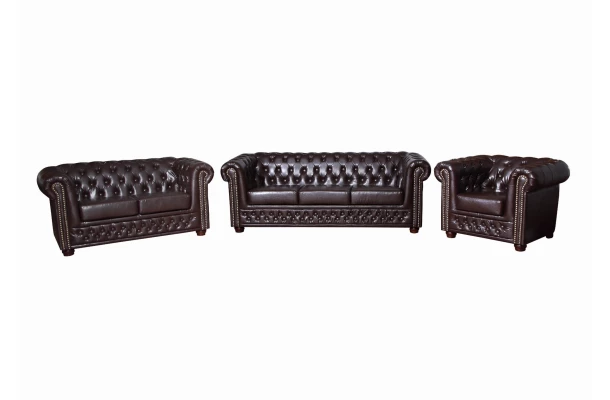 Zestaw mebli pikowanych Chesterfield 3+2+1 FELIX - stylowe