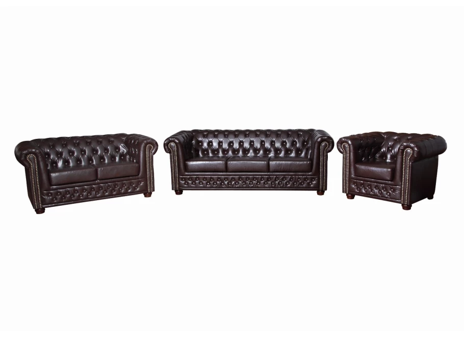 Zestaw mebli pikowanych Chesterfield 3+2+1 FELIX