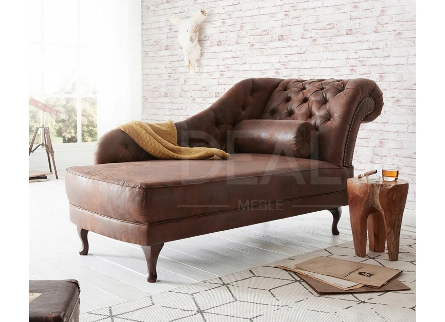 Szezlong Glamour Mona Eksluzywny Pikowany