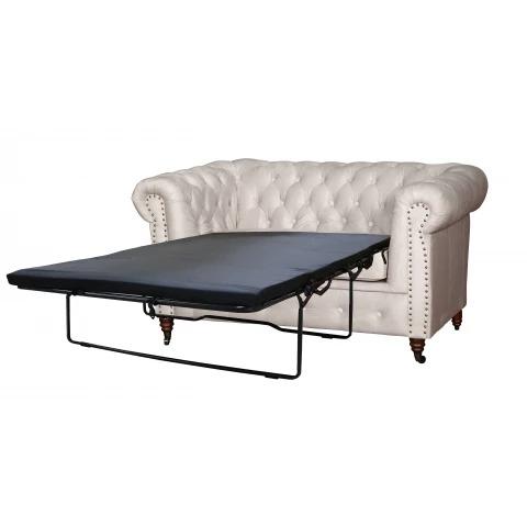 Sofa dwuosobowa z funkcją spania pikowana glamour Chesterfield...