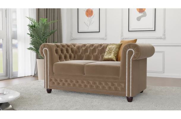 Sofa dwuosobowa pikowana Chesterfield FELIX 2 - design i funkcjonalnosc w parze