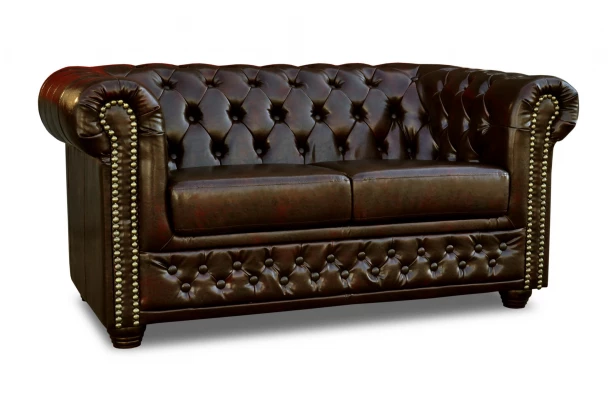 Sofa dwuosobowa z funkcją spania pikowana Chesterfield FELIX 2 - design i funkcjonalnosc w parze