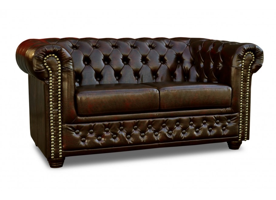 Sofa dwuosobowa z funkcją spania pikowana Chesterfield FELIX 2 16
