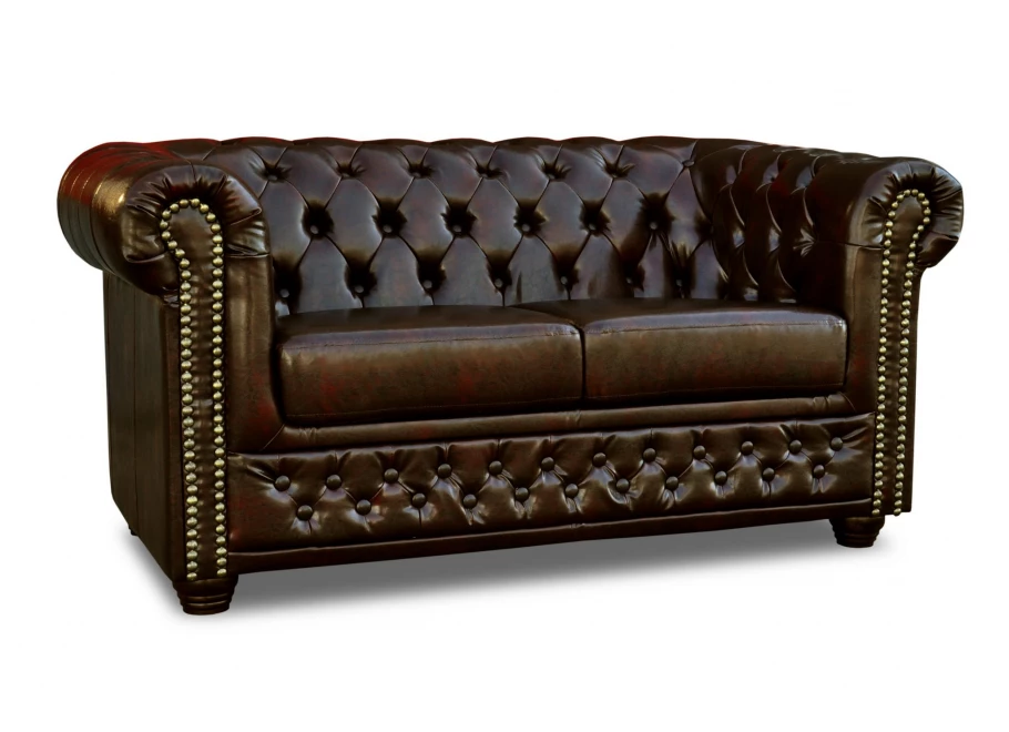 Sofa dwuosobowa z funkcją spania pikowana Chesterfield FELIX 2