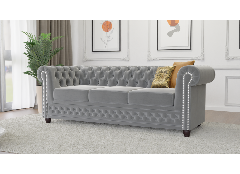 Sofa trzyosobowa pikowana Chesterfield FELIX 3 16