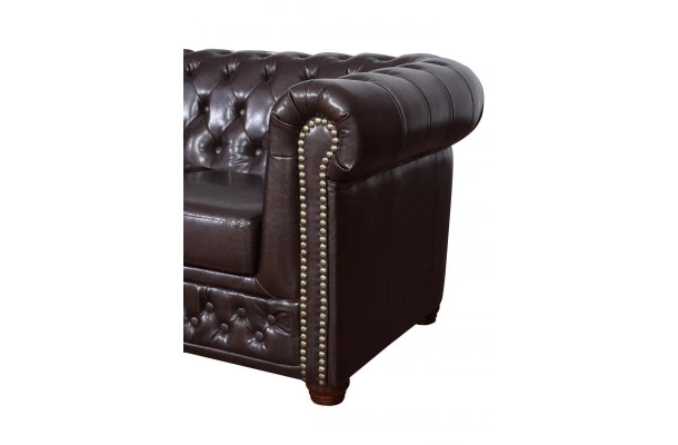 Sofa dwuosobowa z funkcją spania pikowana Chesterfield FELIX 2 - design i funkcjonalnosc w parze