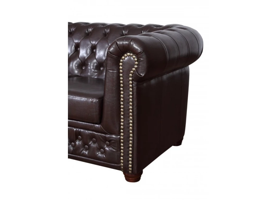 Sofa dwuosobowa z funkcją spania pikowana Chesterfield FELIX 2