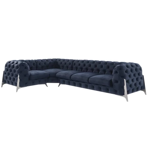 Narożnik pięcioosobowy pikowany Chesterfield glamour KALIFORNIA 1+E+3