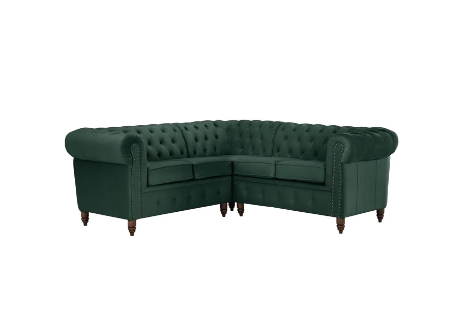 Narożnik pięcioosobowy pikowany Chesterfield VINCENT