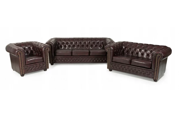 Sofa dwuosobowa z funkcją spania pikowana Chesterfield FELIX 2 - design i funkcjonalnosc w parze