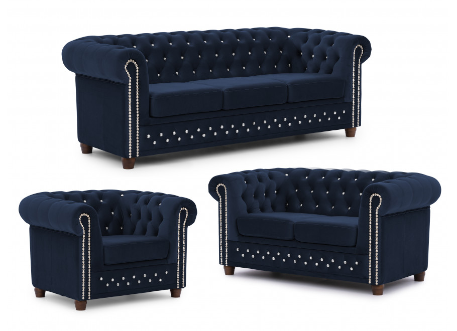 Zestaw mebli pikowanych Chesterfield 3+2+1 FELIX BLINK 6