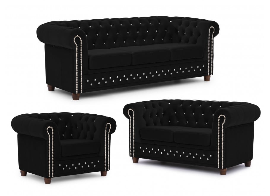 Zestaw mebli pikowanych Chesterfield 3+2+1 FELIX BLINK 7