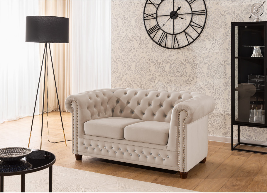 Sofa dwuosobowa pikowana Chesterfield FELIX BLINK 2 7