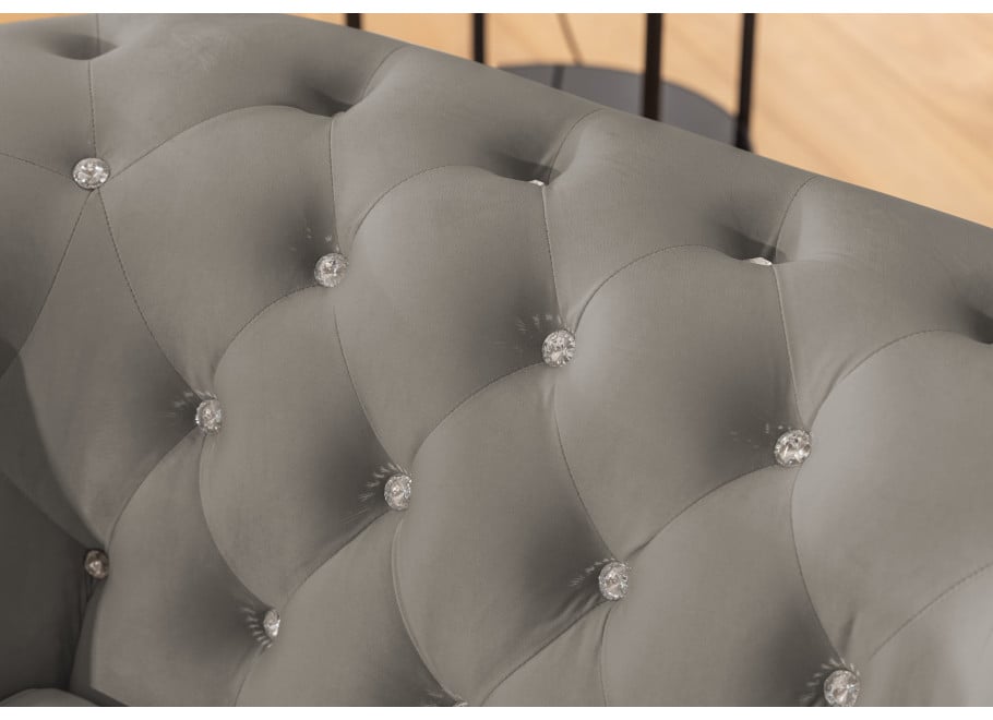 Sofa dwuosobowa z funkcją spania pikowana Chesterfield FELIX BLINK 2 8
