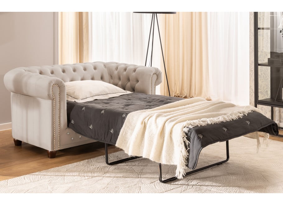 Sofa dwuosobowa z funkcją spania pikowana Chesterfield FELIX BLINK 2 13