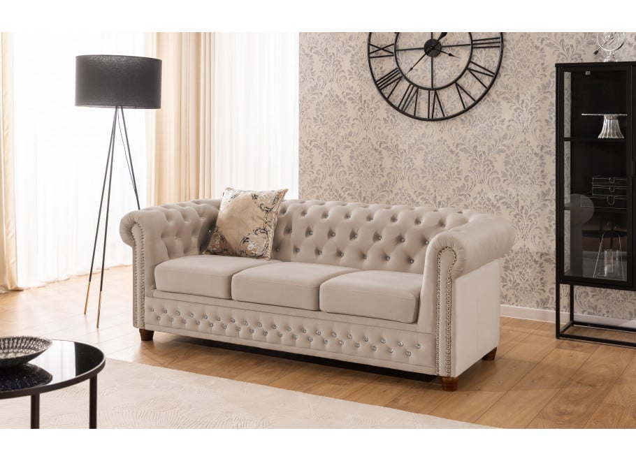 Sofa trzyosobowa pikowana Chesterfield FELIX BLINK 3 3