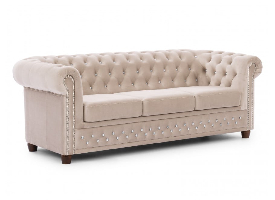 Sofa trzyosobowa pikowana Chesterfield FELIX BLINK 3 1