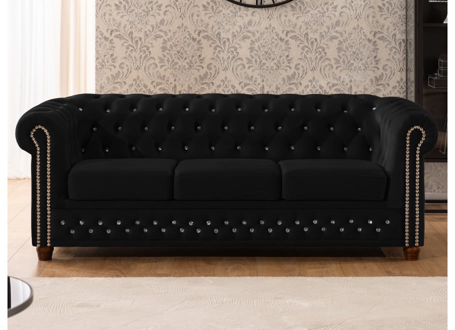 Sofa trzyosobowa pikowana Chesterfield FELIX BLINK 3 27