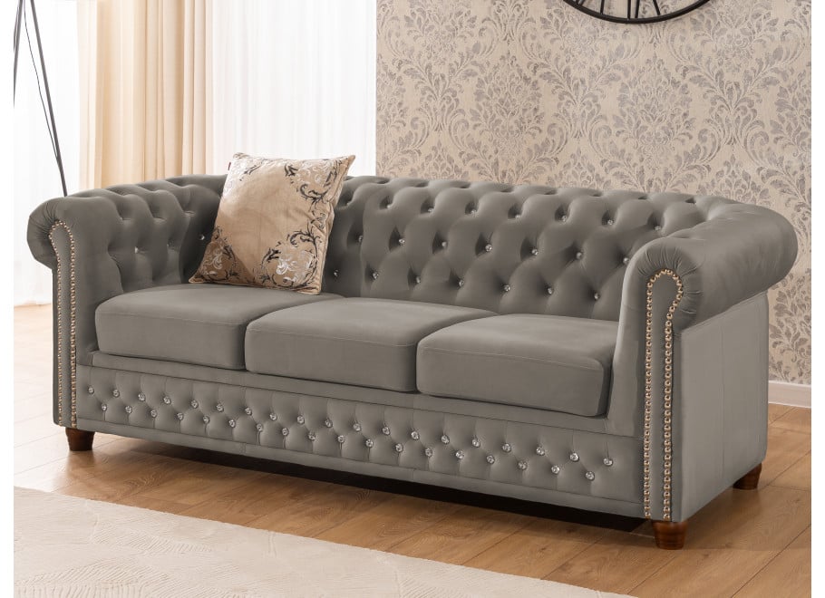 Sofa trzyosobowa pikowana Chesterfield FELIX BLINK 3 21