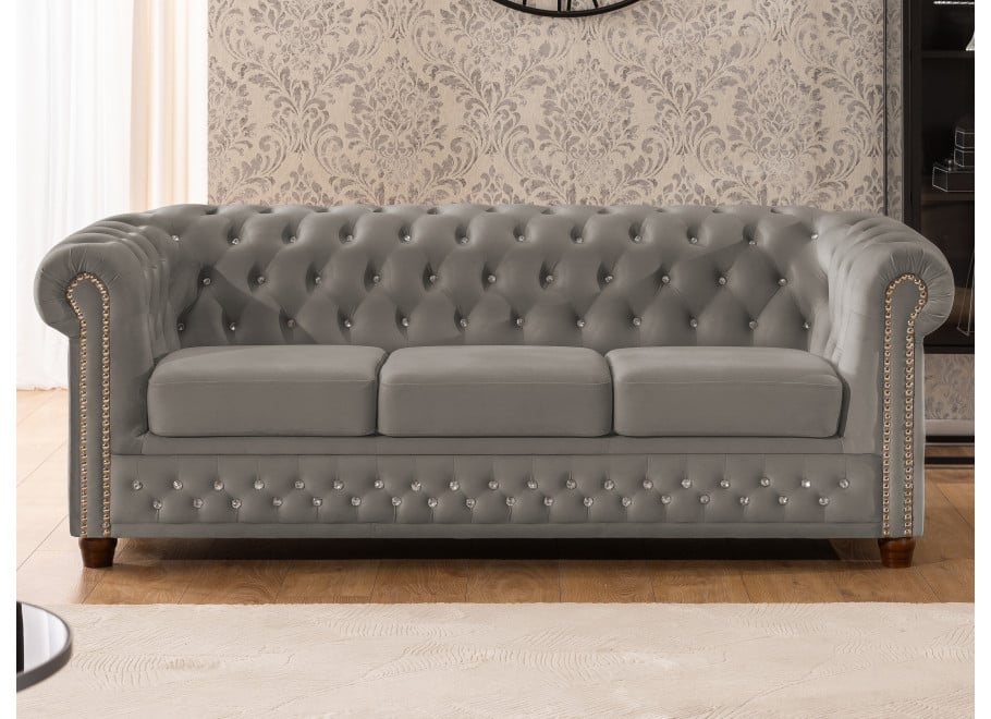 Sofa trzyosobowa pikowana Chesterfield FELIX BLINK 3 22