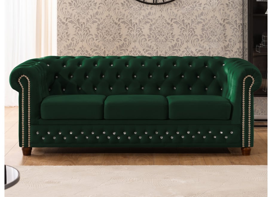 Sofa trzyosobowa pikowana Chesterfield FELIX BLINK 3 14