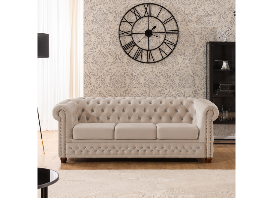 Sofa trzyosobowa pikowana Chesterfield FELIX BLINK 3 2